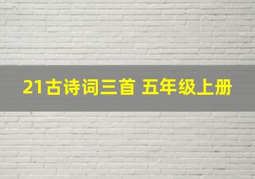 21古诗词三首 五年级上册